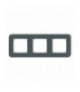 MINI Ramka uniwersalna potrójna zaokrąglona z tworzywa, grafitowy mat Karlik 28MRTZ-3
