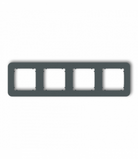 MINI Ramka uniwersalna poczwórna zaokrąglona z tworzywa, grafitowy mat Karlik 28MRTZ-4