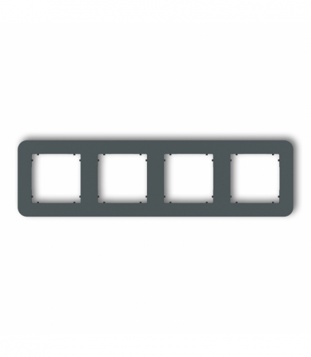 MINI Ramka uniwersalna poczwórna zaokrąglona z tworzywa, grafitowy mat Karlik 28MRTZ-4