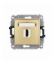 MINI Gniazdo HDMI 2.1, 8K, złoty Karlik 29MHDMI-5