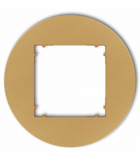 MINI Ramka uniwersalna pojedyncza okrągła z tworzywa, złoty Karlik 29MRTO-1
