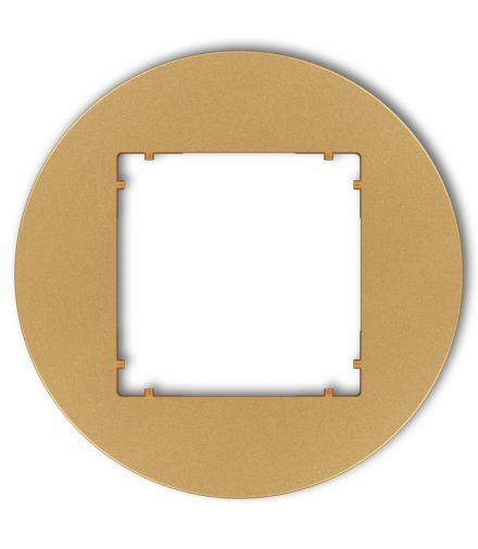 MINI Ramka uniwersalna pojedyncza okrągła z tworzywa, złoty Karlik 29MRTO-1