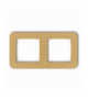 MINI Ramka uniwersalna podwójna zaokrąglona z tworzywa, złoty Karlik 29MRTZ-2