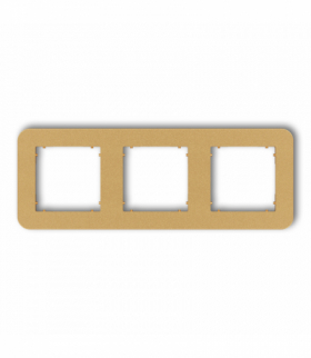 MINI Ramka uniwersalna potrójna zaokrąglona z tworzywa, złoty Karlik 29MRTZ-3