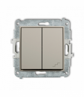 MINI Łącznik pojedynczy ze schodowym (osobne zasilanie), taupe Karlik 60MWP-10.2