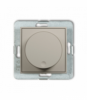 MINI Ściemniacz, elektroniczny regulator oświetlenia przyciskowo-obrotowy do lamp LED, taupe Karlik 60MRO-2
