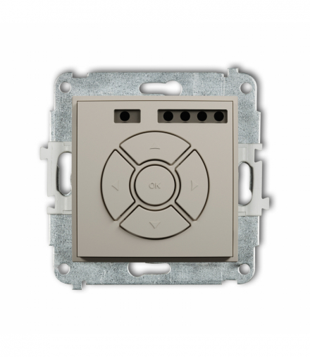 MINI Elektroniczny sterownik rolet (przycisk strefowy), taupe Karlik 60MSR-5