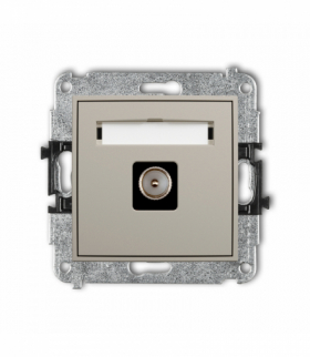 MINI Gniazdo antenowe pojedyncze TV, taupe Karlik 60MGTV-1