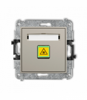 MINI Gniazdo światłowodowe, optyczne pojedyncze, taupe Karlik 60MGOP-1