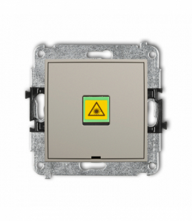 MINI Gniazdo światłowodowe, optyczne pojedyncze, bez pola opisowego, taupe Karlik 60MGOPBO-1