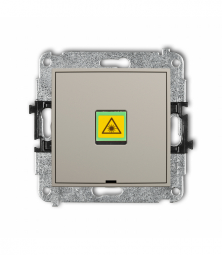 MINI Gniazdo światłowodowe, optyczne pojedyncze, bez pola opisowego, taupe Karlik 60MGOPBO-1