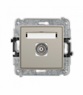 MINI Gniazdo pojedyncze BNC, taupe Karlik 60MGBNC-1