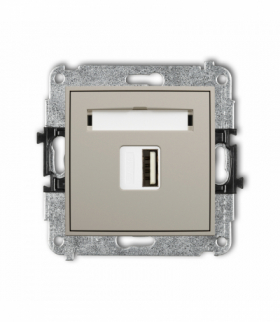 MINI Ładowarka USB A, 5W max., 5V, 1A, taupe Karlik 60MCUSB-1