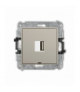 MINI Ładowarka USB A, 5W max., 5V, 1A, bez pola opisowego, taupe Karlik 60MCUSBBO-1