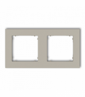 MINI Ramka uniwersalna podwójna kwadratowa z tworzywa, taupe Karlik 60MR-2