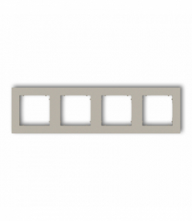 MINI Ramka uniwersalna poczwórna kwadratowa z tworzywa, taupe Karlik 60MR-4