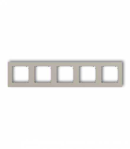 MINI Ramka uniwersalna pięciokrotna kwadratowa z tworzywa, taupe Karlik 60MR-5