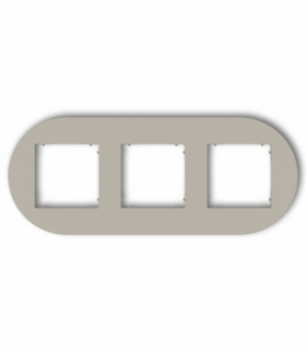 MINI Ramka uniwersalna potrójna okrągła z tworzywa, taupe Karlik 60MRTO-3