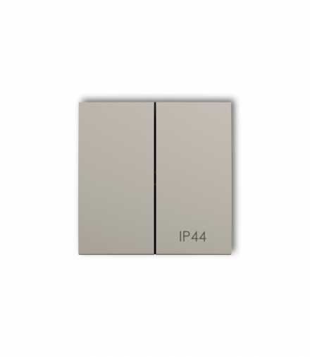 ICON, MINI Klawisze podwójne do łączników IP 44 ICON, MINI (komplet dwóch sztuk), taupe Karlik 60MKLH-2