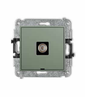 MINI Gniazdo antenowe pojedyncze TV, bez pola opisowego, szałwiowy Karlik 61MGTVBO-1