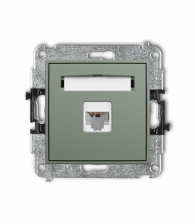 MINI Gniazdo komputerowe pojedyncze 1xRJ45, kat. 6, 8-stykowy, szałwiowy Karlik 61MGK-3