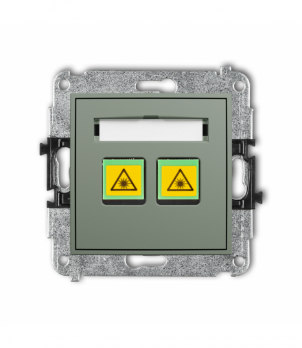 MINI Gniazdo światłowodowe, optyczne podwójne, szałwiowy Karlik 61MGOP-2