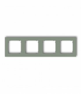 MINI Ramka uniwersalna poczwórna kwadratowa z tworzywa, szałwiowy Karlik 61MR-4