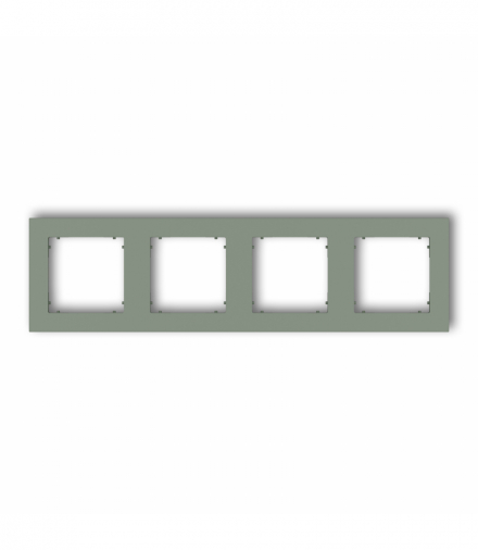 MINI Ramka uniwersalna poczwórna kwadratowa z tworzywa, szałwiowy Karlik 61MR-4