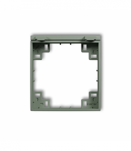 MINI Ramka pośrednia do gniazda bryzgoszczelnego z uziemieniem SCHUKO, szałwiowy Karlik 61MRPB-1s