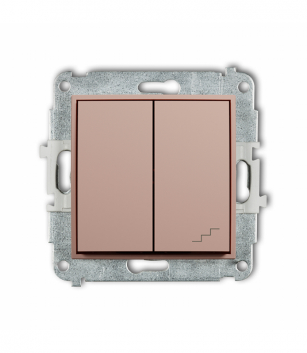 MINI Łącznik pojedynczy ze schodowym (osobne zasilanie), Łososiowy Karlik 62MWP-10.2