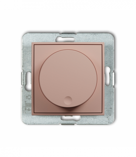 MINI Ściemniacz, elektroniczny regulator oświetlenia przyciskowo-obrotowy, Łososiowy Karlik 62MRO-1