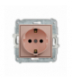 MINI Gniazd pojedyncze z uziemieniem SCHUKO 2P+Z (przesłony torów prądowych), Łososiowy Karlik 62MGP-1sp