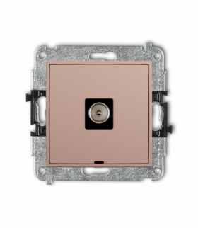 MINI Gniazdo antenowe pojedyncze TV, bez pola opisowego, Łososiowy Karlik 62MGTVBO-1