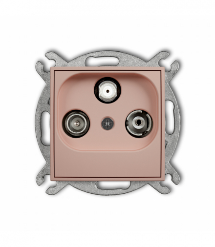 MINI Gniazdo abonenckie RTV-SAT końcowe 1,5dB, Łososiowy Karlik 62MGS