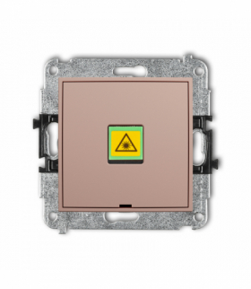 MINI Gniazdo światłowodowe, optyczne pojedyncze, bez pola opisowego, Łososiowy Karlik 62MGOPBO-1