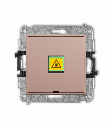 MINI Gniazdo światłowodowe, optyczne pojedyncze, bez pola opisowego, Łososiowy Karlik 62MGOPBO-1