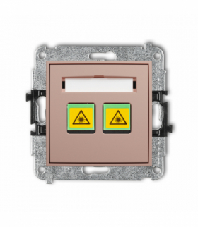 MINI Gniazdo światłowodowe, optyczne podwójne, Łososiowy Karlik 62MGOP-2