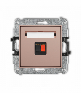 MINI Gniazdo głośnikowe pojedyncze, Łososiowy Karlik 62MGG-1