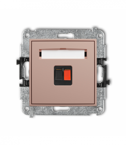 MINI Gniazdo głośnikowe pojedyncze, Łososiowy Karlik 62MGG-1