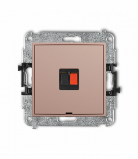 MINI Gniazdo głośnikowe pojedyncze, bez pola opisowego, Łososiowy Karlik 62MGGBO-1