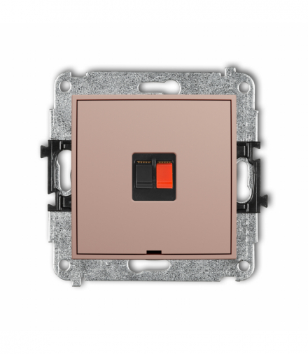 MINI Gniazdo głośnikowe pojedyncze, bez pola opisowego, Łososiowy Karlik 62MGGBO-1