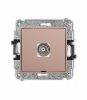 MINI Gniazdo pojedyncze BNC, bez pola opisowego, Łososiowy Karlik 62MGBNCBO-1