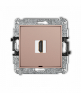 MINI Gniazdo HDMI 2.1, 8K, bez pola opisowego, Łososiowy Karlik 62MHDMIBO-5