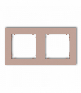 MINI Ramka uniwersalna podwójna kwadratowa z tworzywa, Łososiowy Karlik 62MR-2