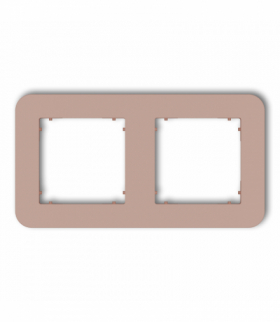 MINI Ramka uniwersalna podwójna zaokrąglona z tworzywa, Łososiowy Karlik 62MRTZ-2