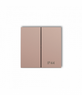 ICON, MINI Klawisze podwójne do łączników IP 44 ICON, MINI (komplet dwóch sztuk), Łososiowy Karlik 62MKLH-2