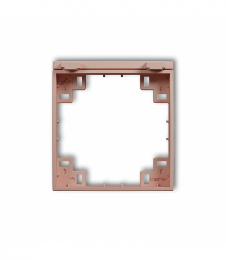 MINI Ramka pośrednia do gniazda bryzgoszczelnego z uziemieniem SCHUKO, Łososiowy Karlik 62MRPB-1s