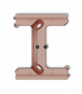 MINI Moduł rozszerzający puszkę natynkową pojedynczą, składaną do ramek wielokrotnych MINI, Łososiowy Karlik 62DPU-2