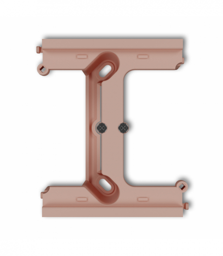 MINI Moduł rozszerzający puszkę natynkową pojedynczą, składaną do ramek wielokrotnych MINI, Łososiowy Karlik 62DPU-2