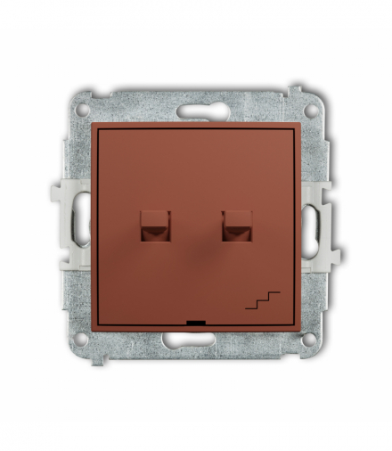 MINI Łącznik pojedynczy ze schodowym w stylu amerykańskim (osobne zasilanie), terakota Karlik 63MWPUS-10.2